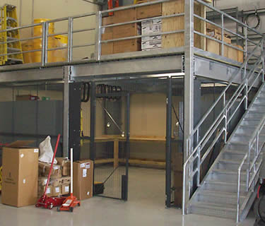 ASTM A572 Steel channel section supporting a work platform.