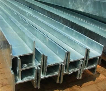Hot-dip galvanized A992 wide flange beam